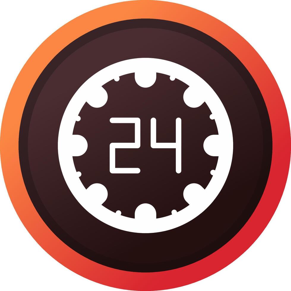 24 Hours Creative Icon Design vector