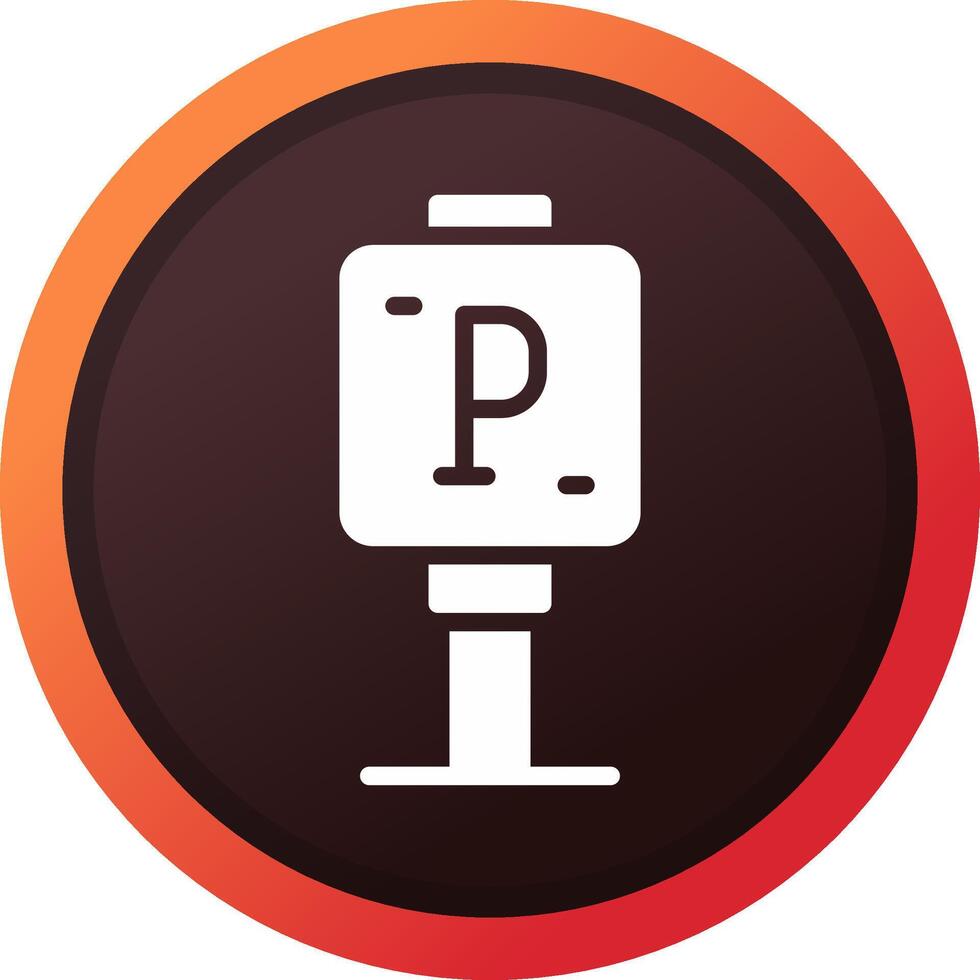 Parking Sign Creative Icon Design vector