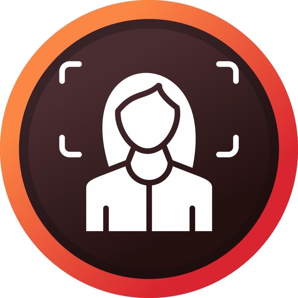 Facial Recognition Creative Icon Design vector