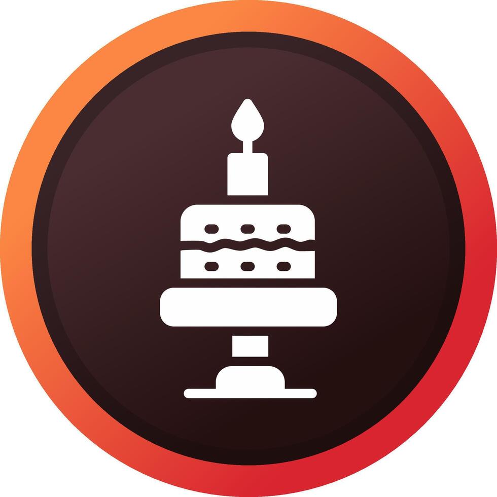 diseño de icono creativo de pastel de cumpleaños vector