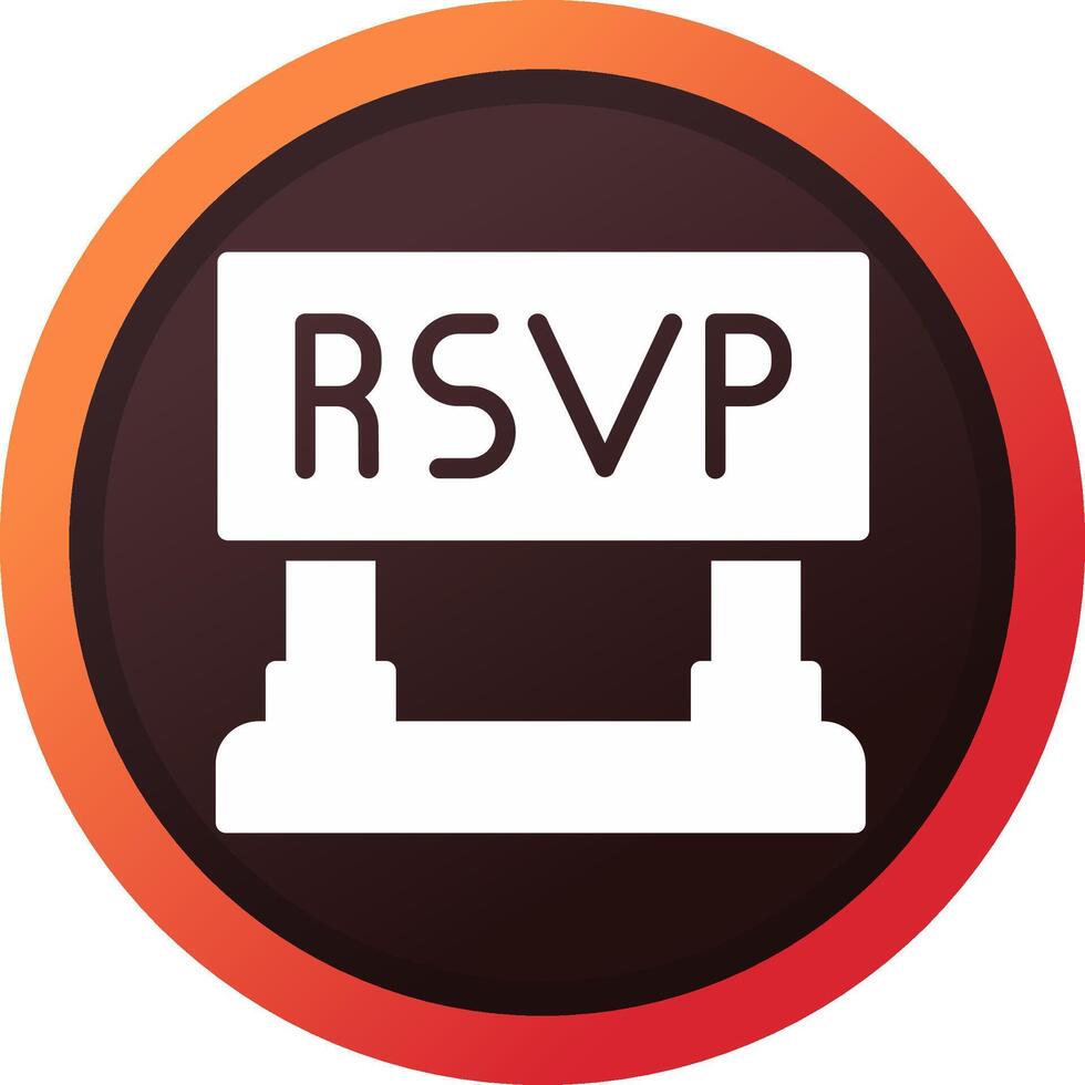 diseño de icono creativo rsvp vector