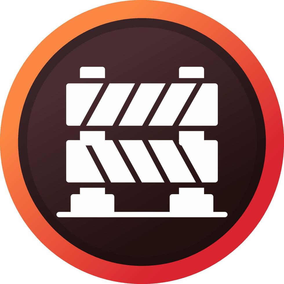 Road Barrier Creative Icon Design vector