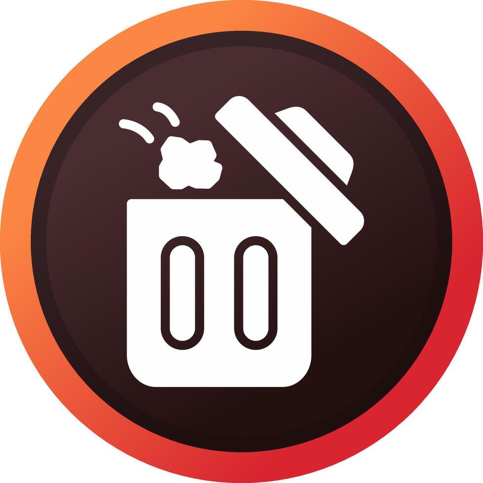 Throwing Trash Creative Icon Design vector