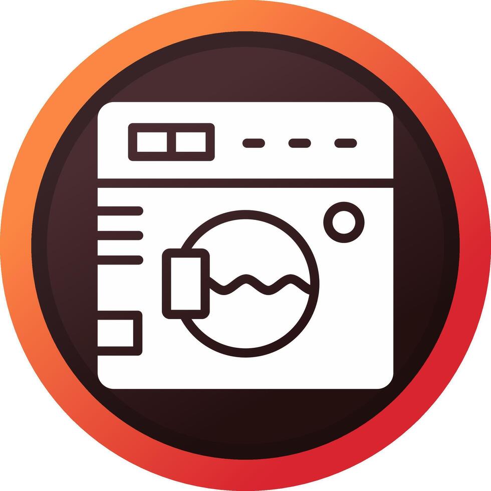 Washing Machine Creative Icon Design vector