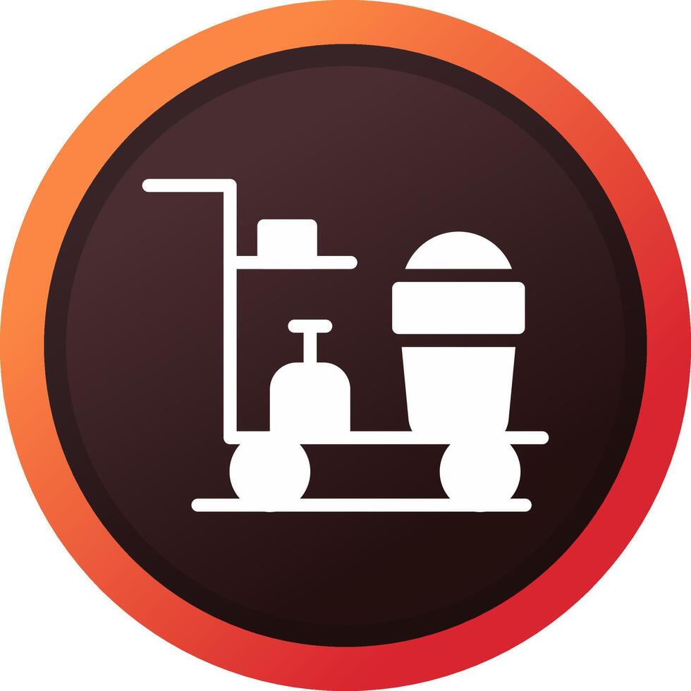 Cleaning Cart Creative Icon Design vector