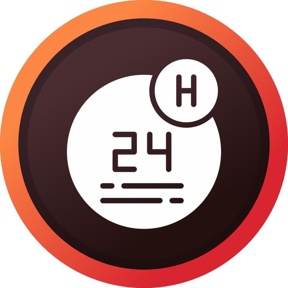 24 Hour Creative Icon Design vector
