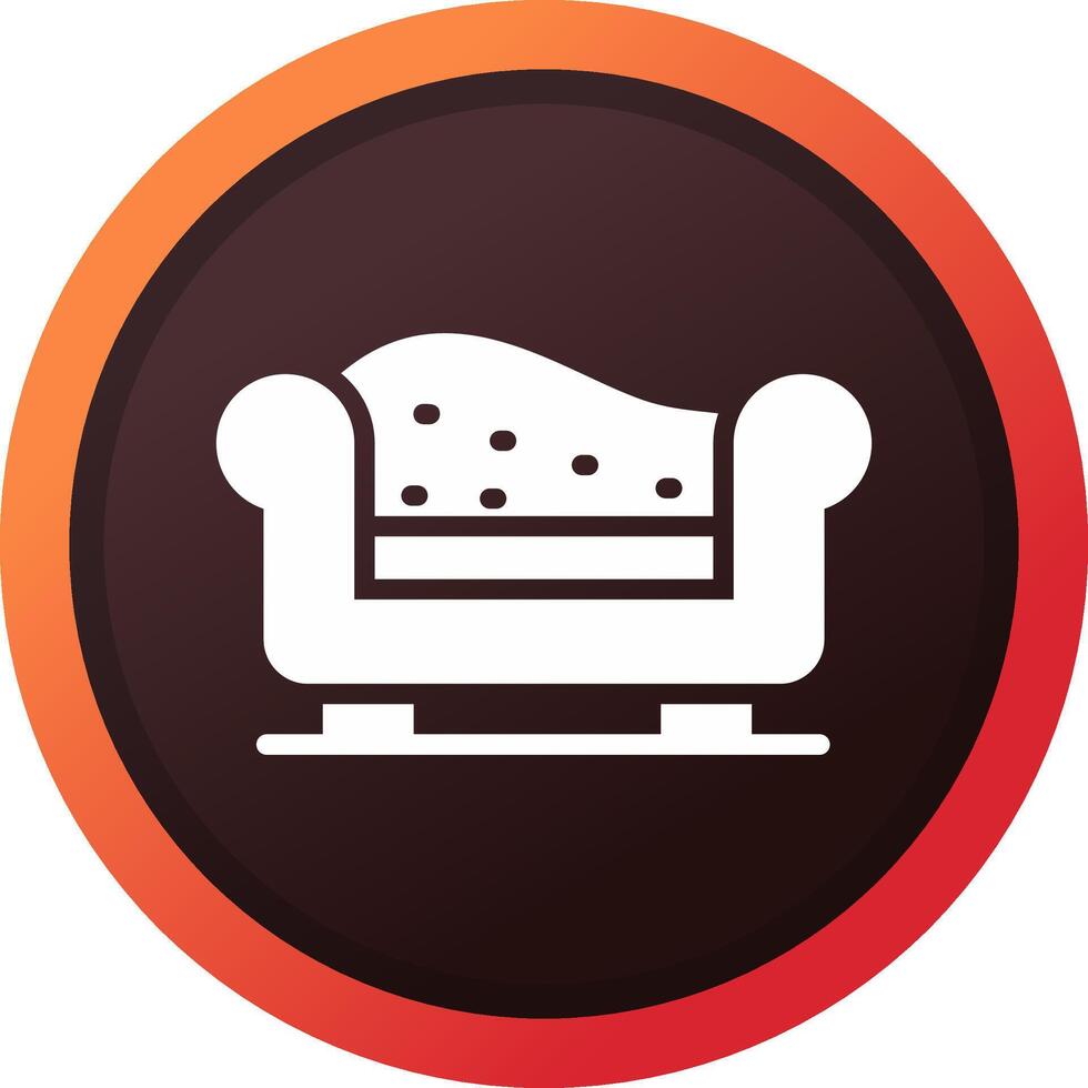 Chaise Longue Creative Icon Design vector