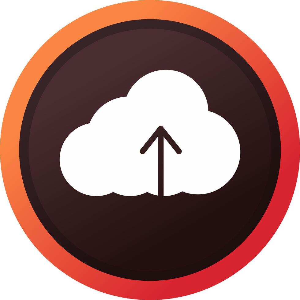 Cloud Upload Creative Icon Design vector