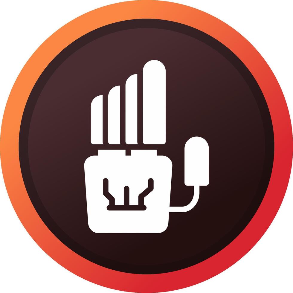 Robot Hand Creative Icon Design vector