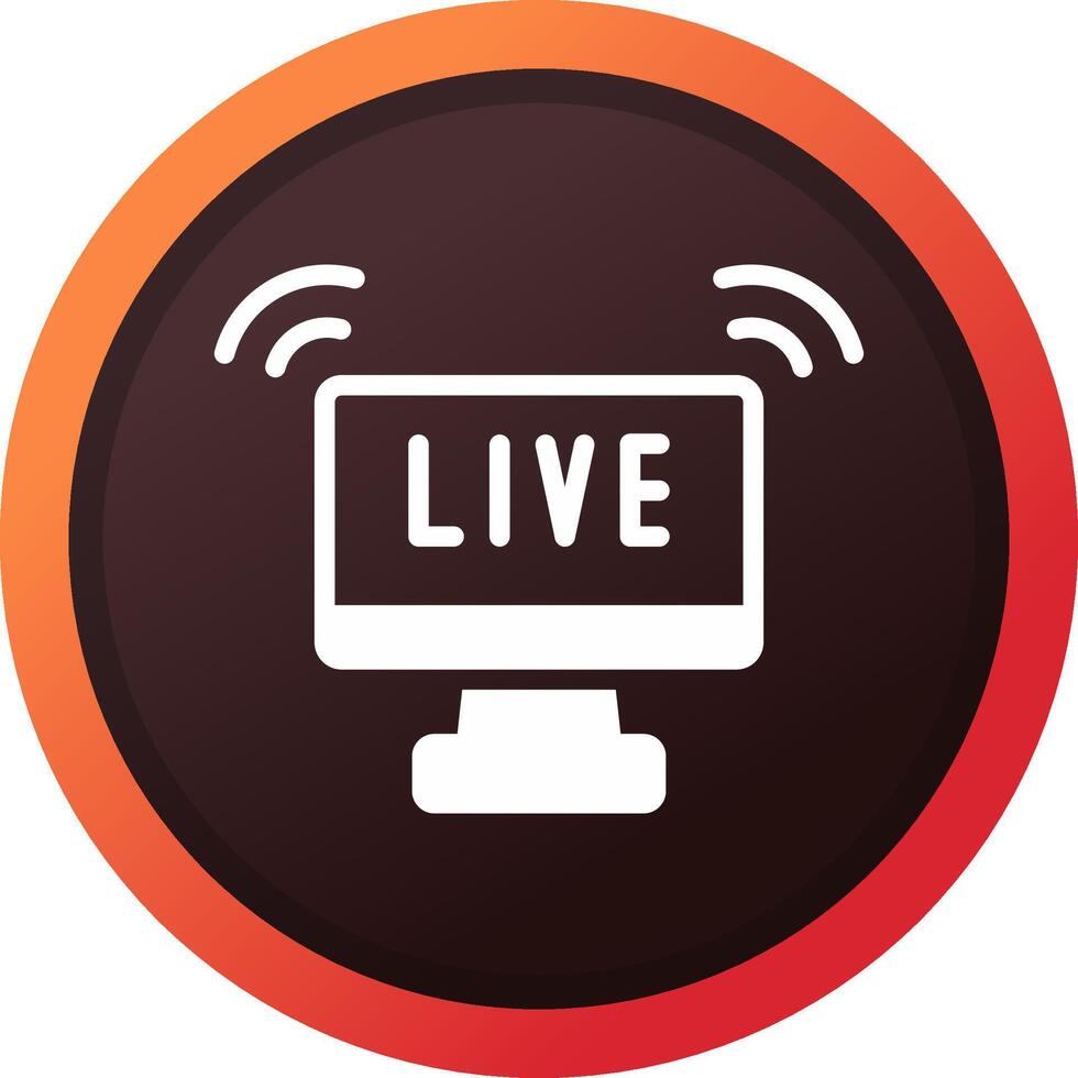 Live Streaming Creative Icon Design vector