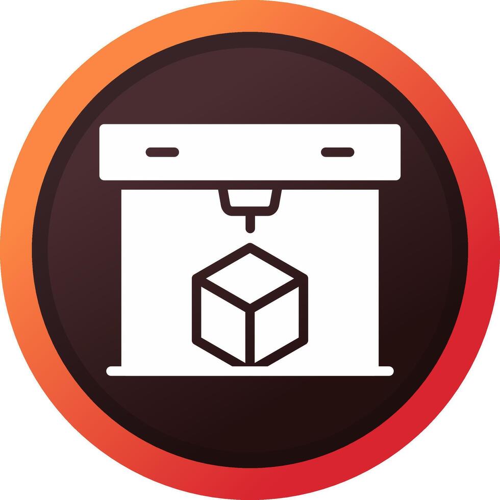 3D Printing Creative Icon Design vector