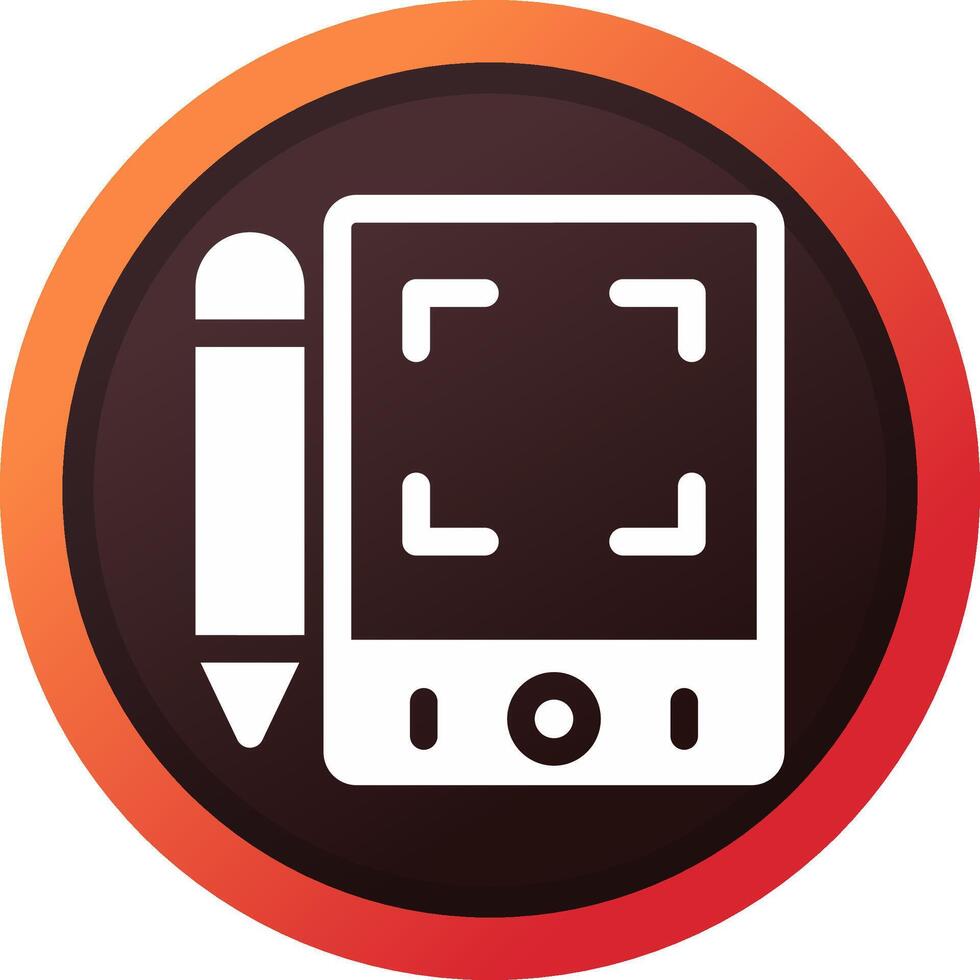 Pen Tablet Creative Icon Design vector