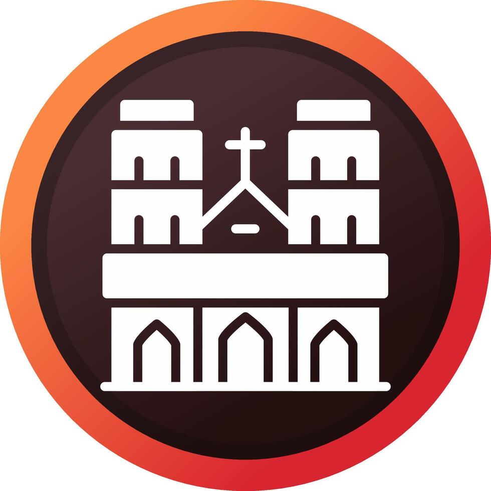 Notre Dame Creative Icon Design vector