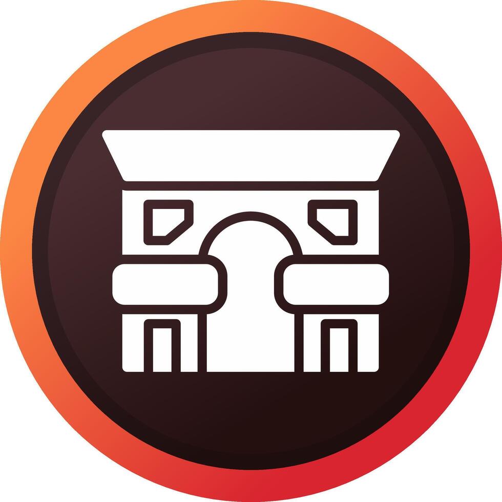 Arc De Triomphe Creative Icon Design vector