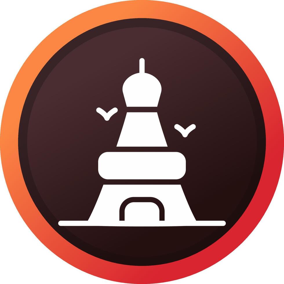 Eiffel Tower Creative Icon Design vector