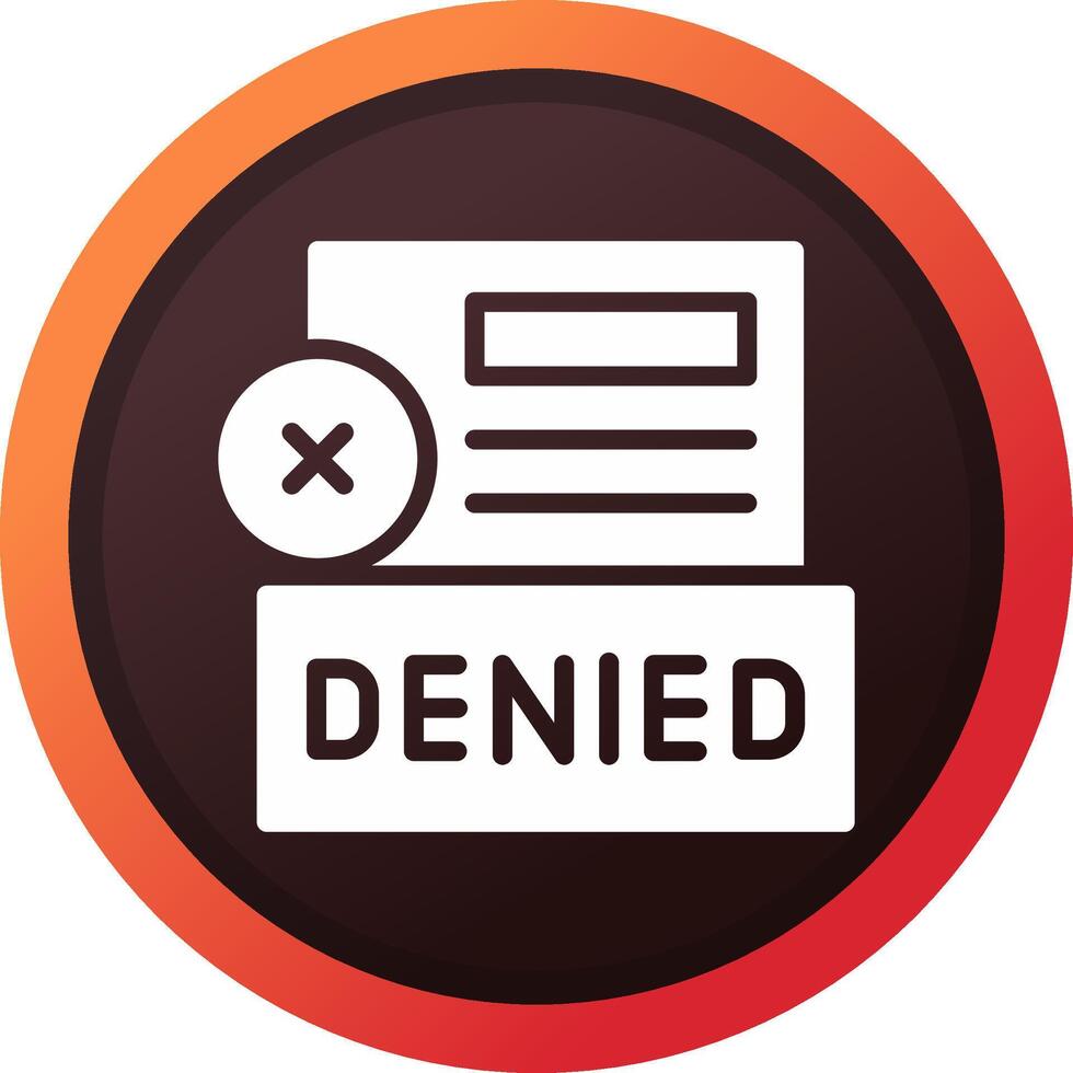 Denied Creative Icon Design vector