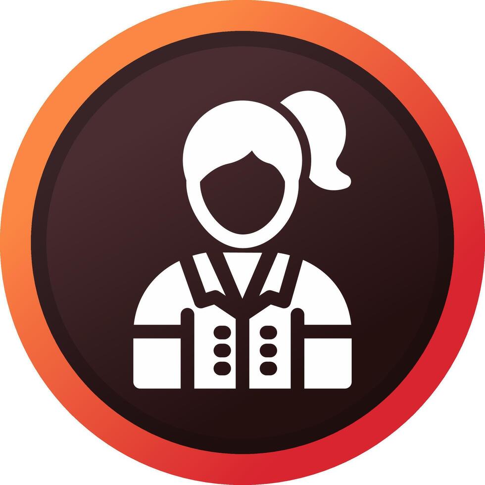 Female Professor Creative Icon Design vector