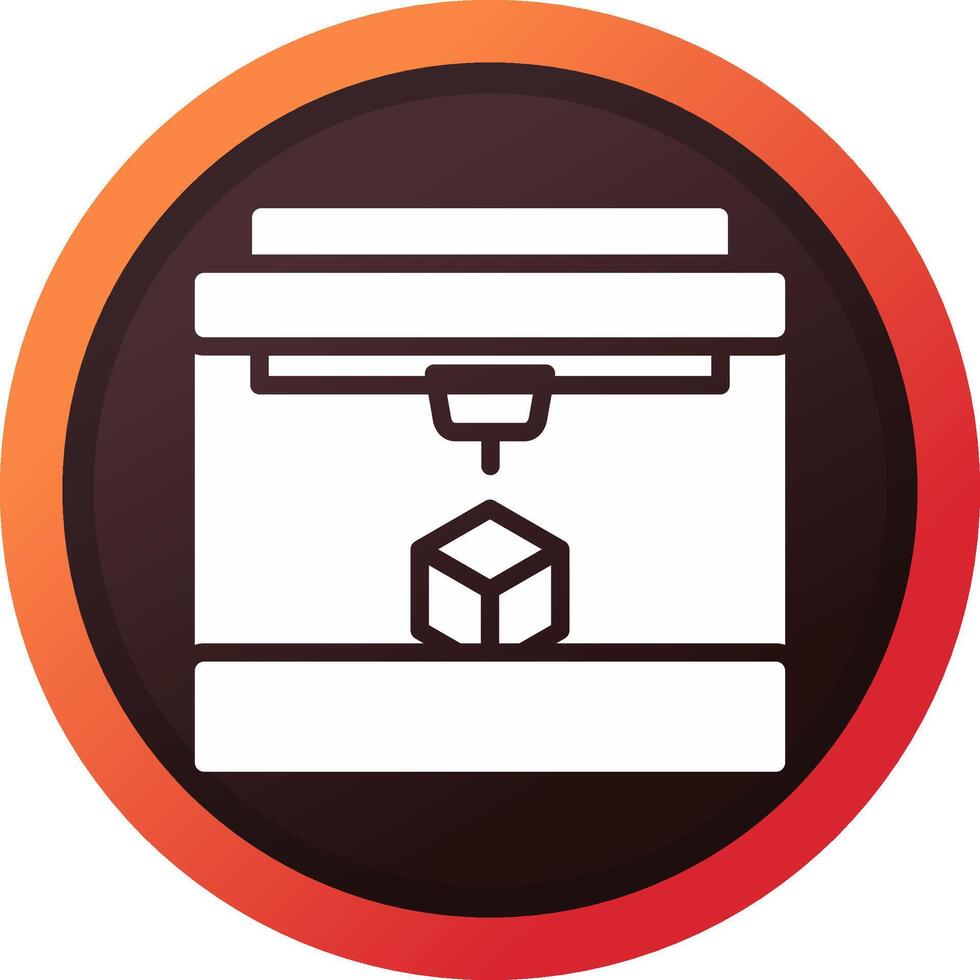 3D Printing Creative Icon Design vector
