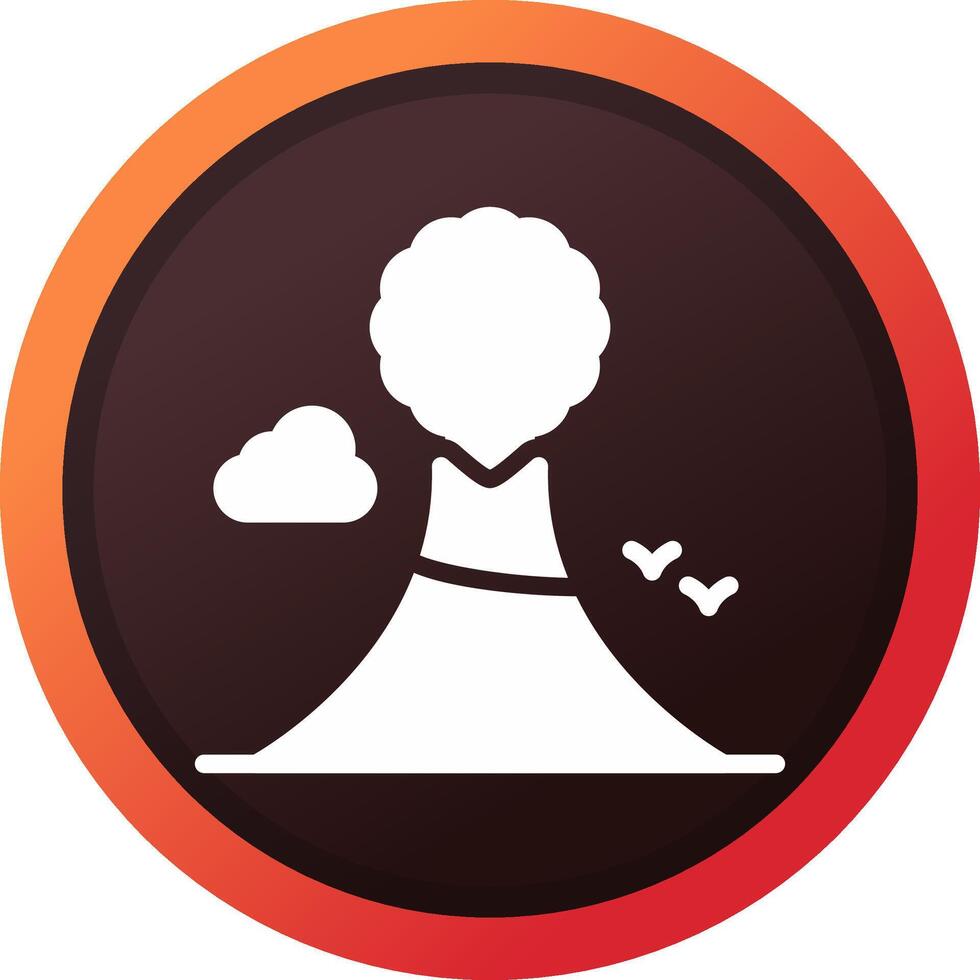 Volcano Landscape Creative Icon Design vector