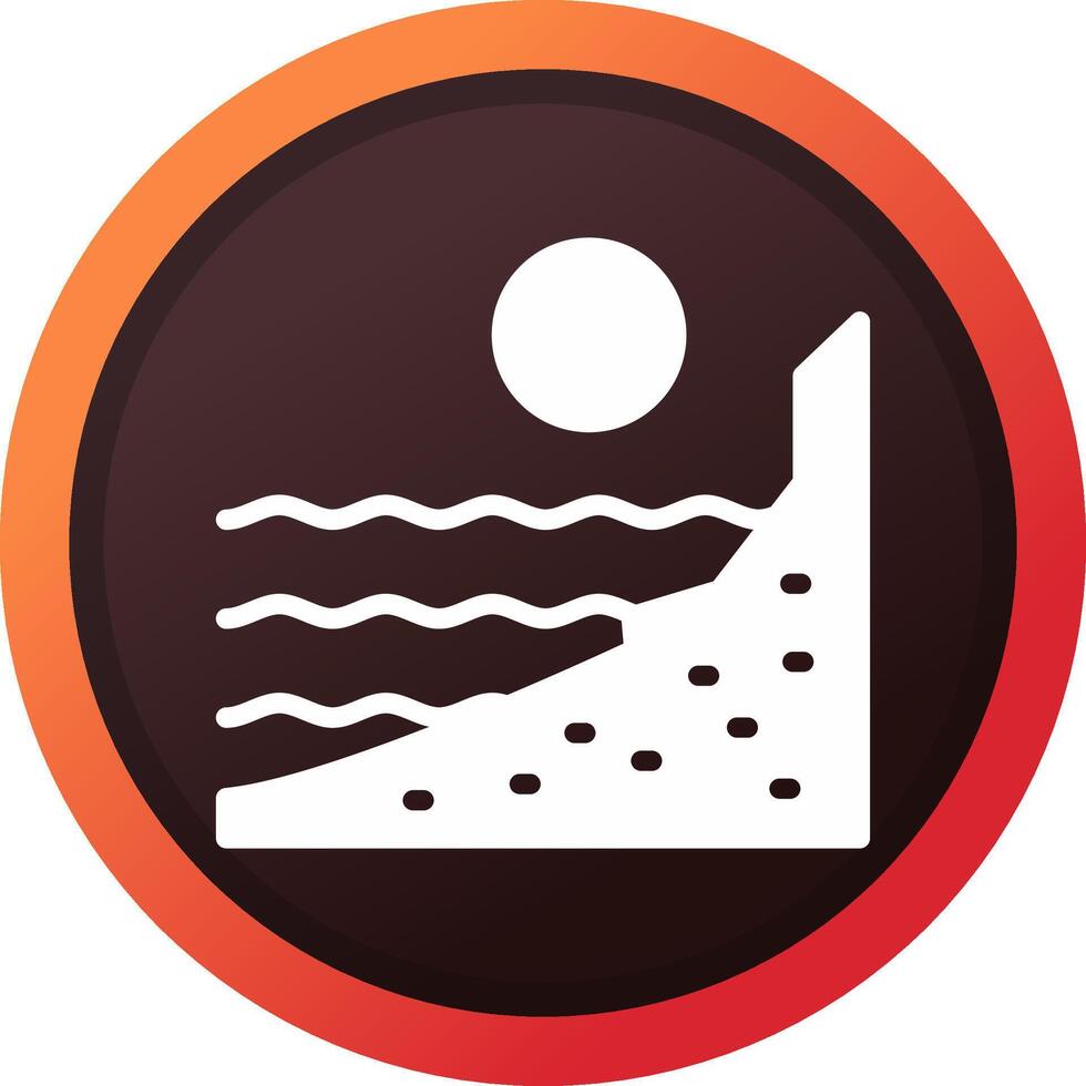 Shore Landscape Creative Icon Design vector