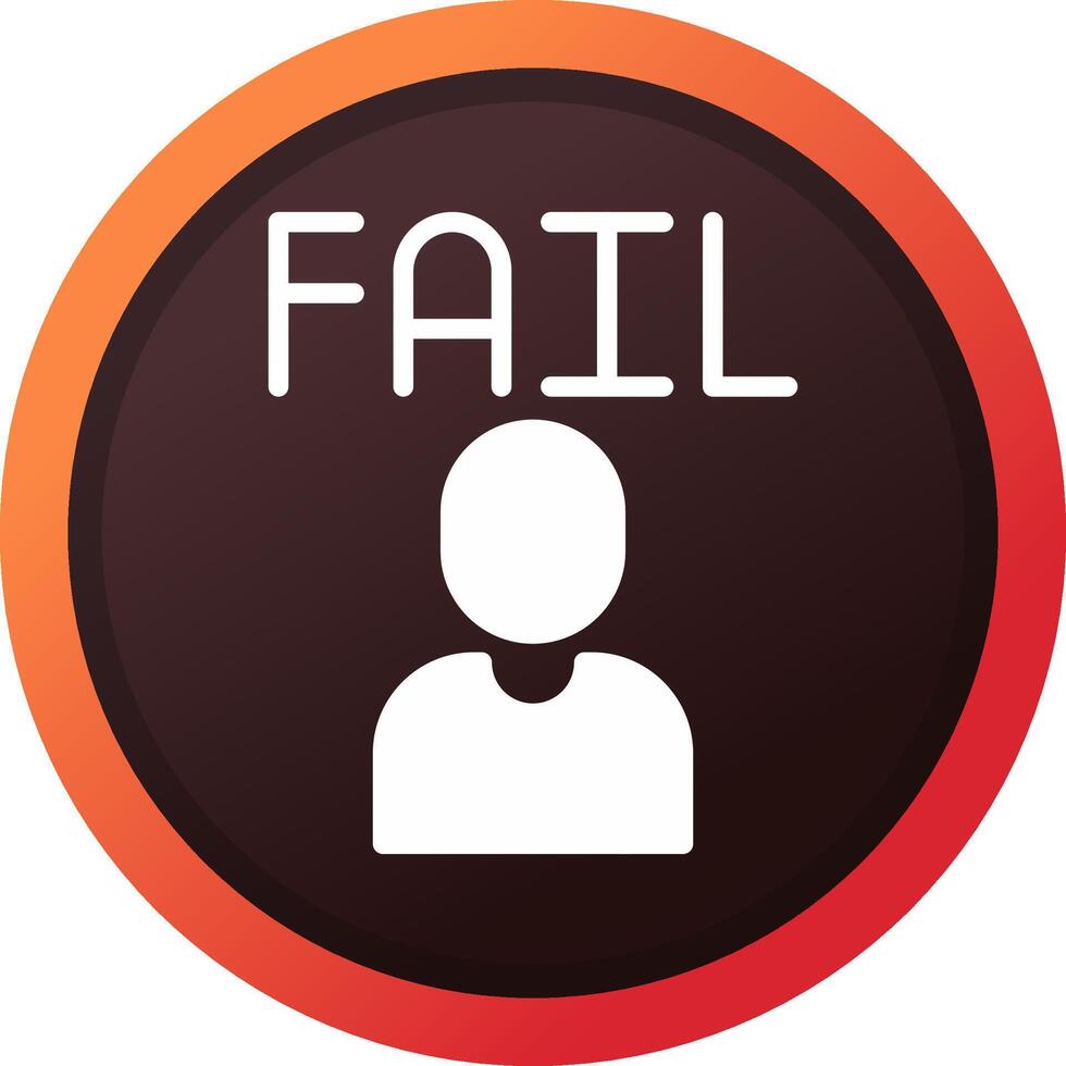 Fail Creative Icon Design vector