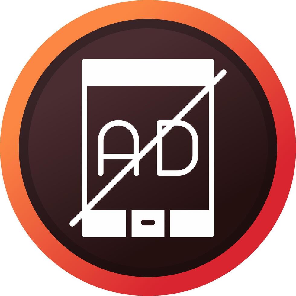 No Ad Creative Icon Design vector