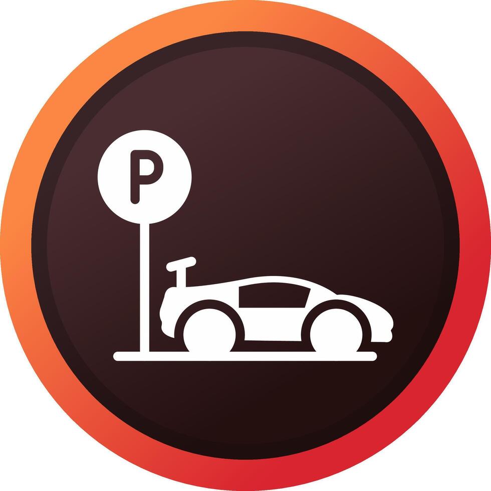 Parking Area Creative Icon Design vector