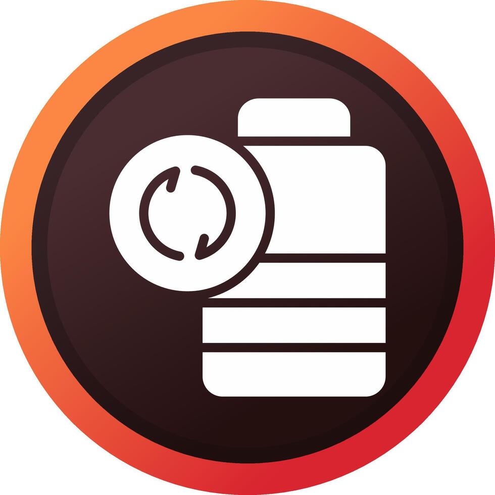 Battery Recyclings Creative Icon Design vector