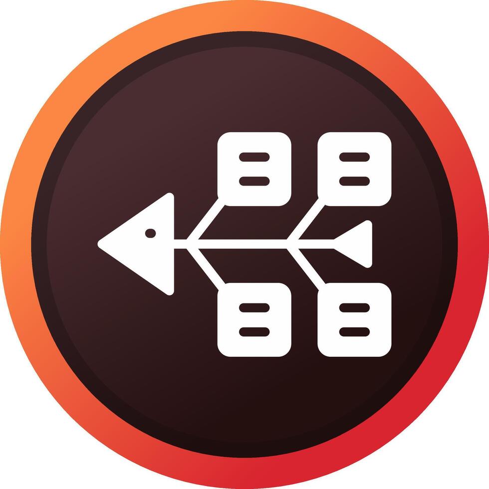 Fishbone Diagram Creative Icon Design vector