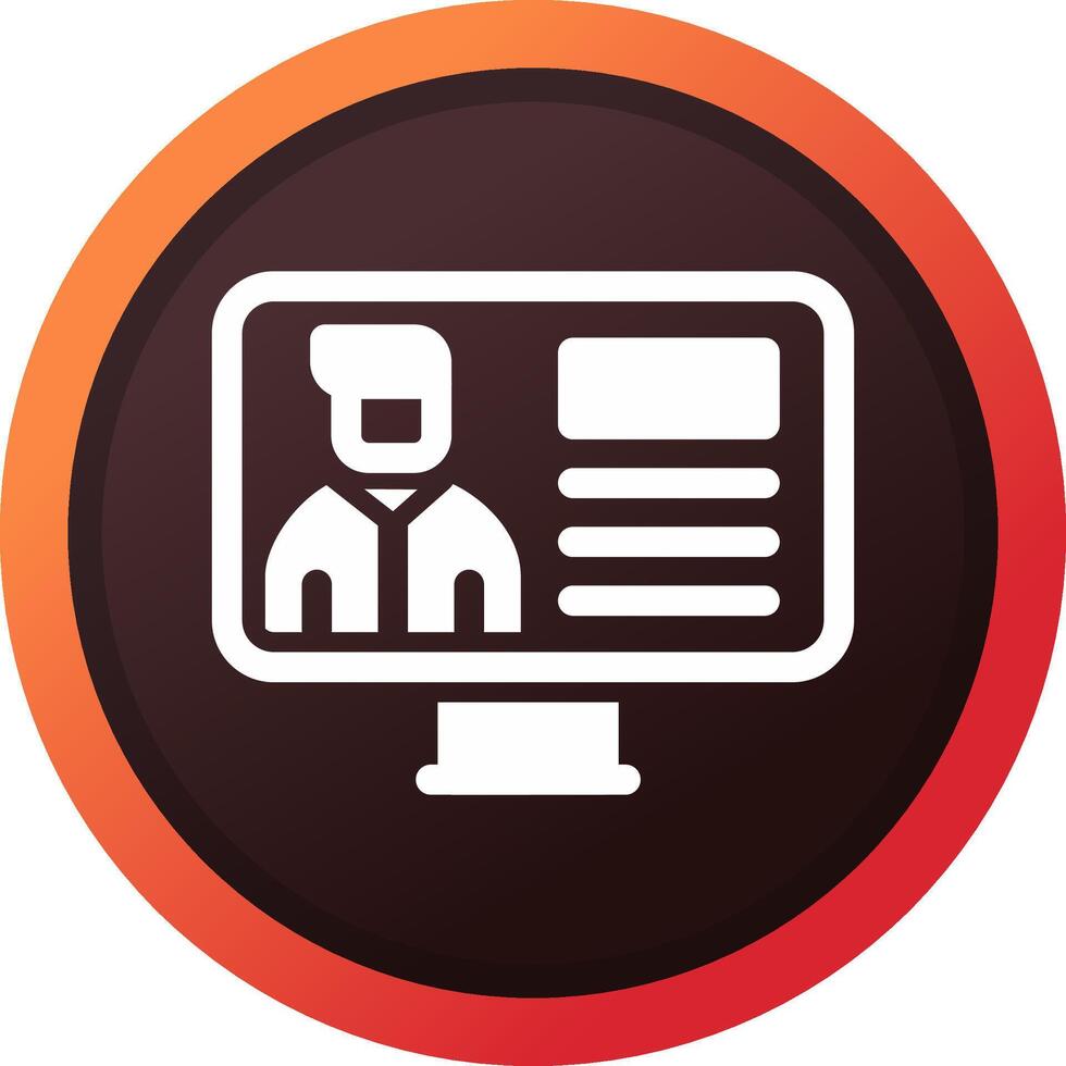 Online Lecture Creative Icon Design vector