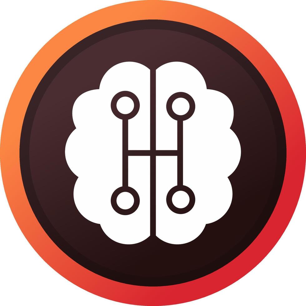 Humanoid Robot Creative Icon Design vector