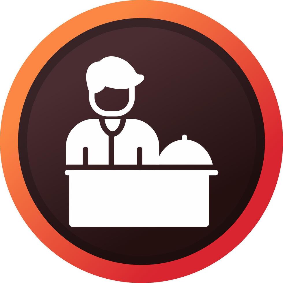 Food Vendor Male Creative Icon Design vector