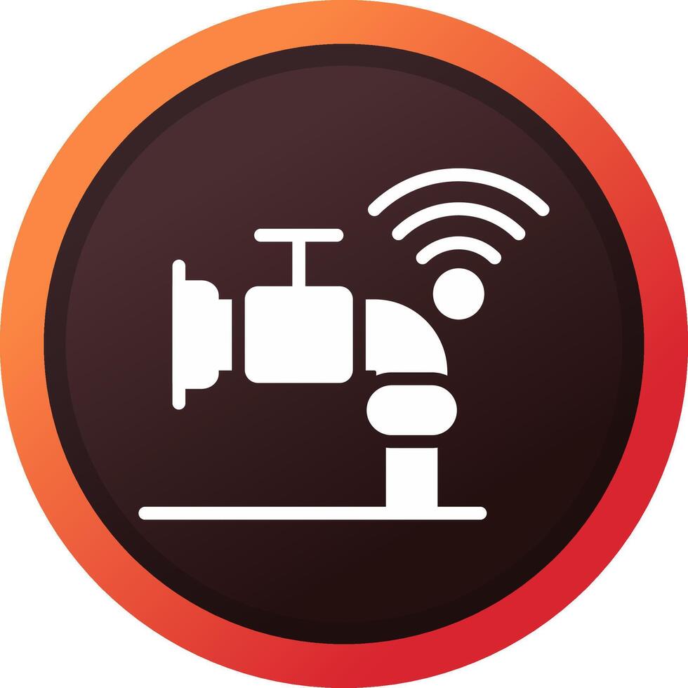 Smart Water Sensor Creative Icon Design vector