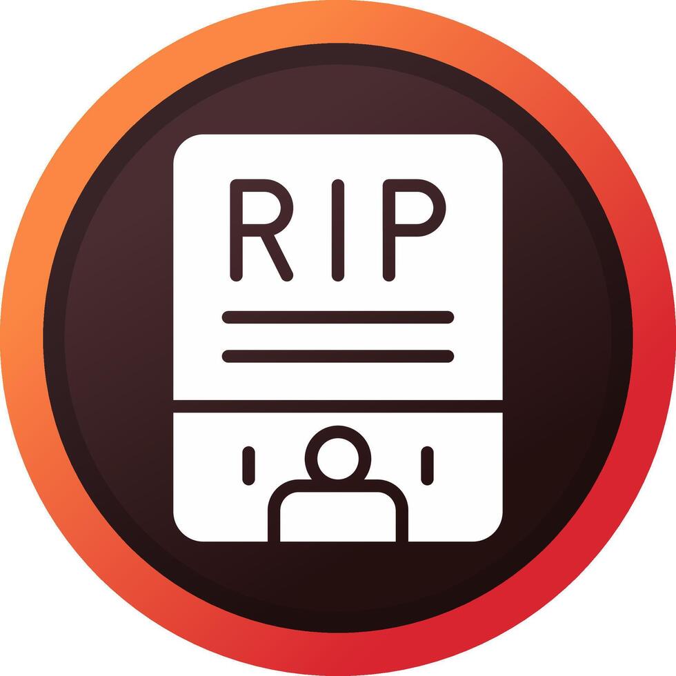 Obituary Creative Icon Design vector