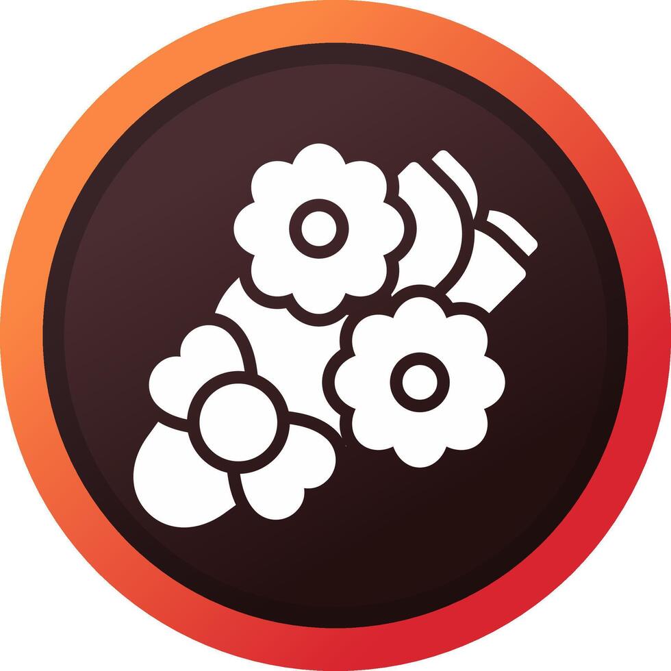 Flower Bouquet Creative Icon Design vector
