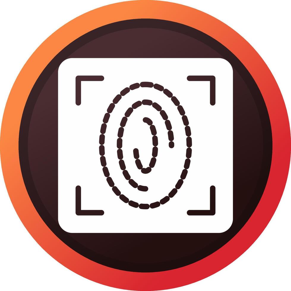 Fingerprint Scan Creative Icon Design vector