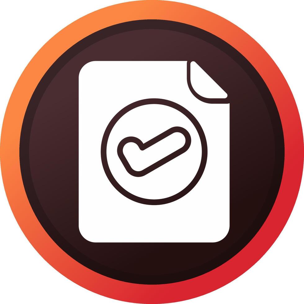 Valid Document Creative Icon Design vector