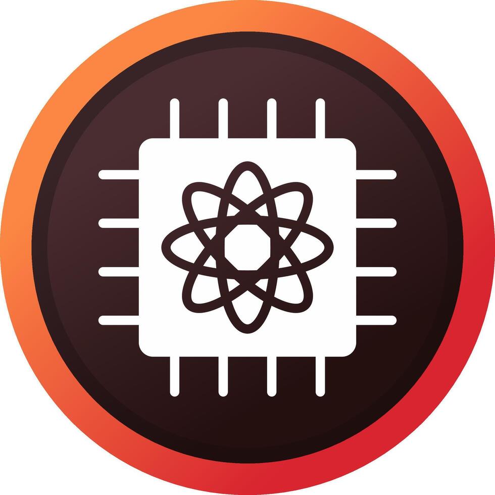 Quantum Computer Creative Icon Design vector