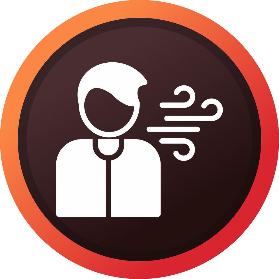 Shortness of Breath Creative Icon Design vector