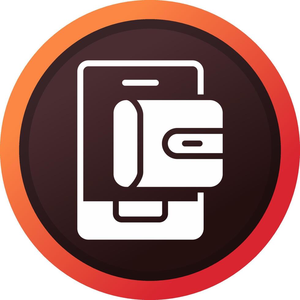 Mobile Wallet Creative Icon Design vector