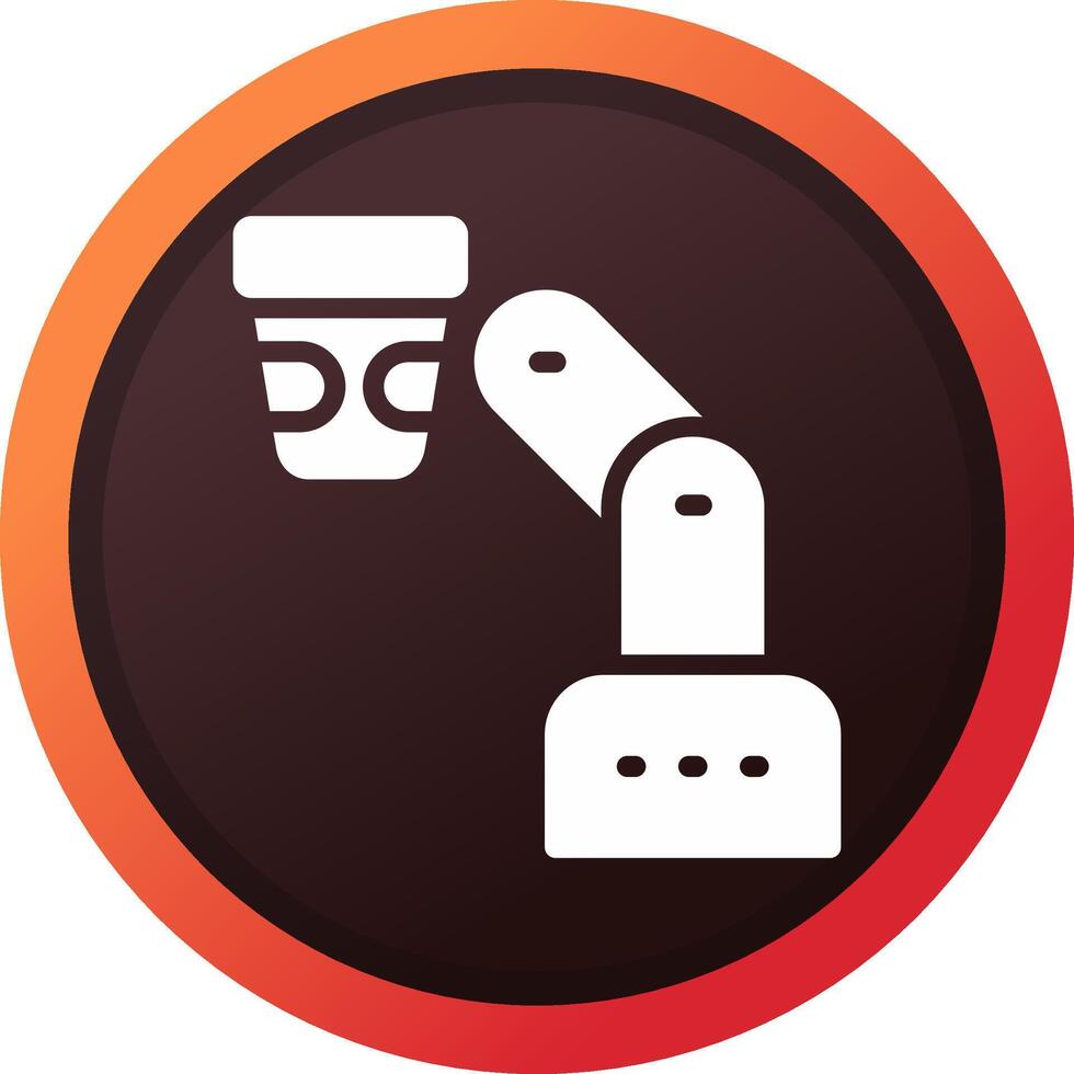 Robot Barista Creative Icon Design vector