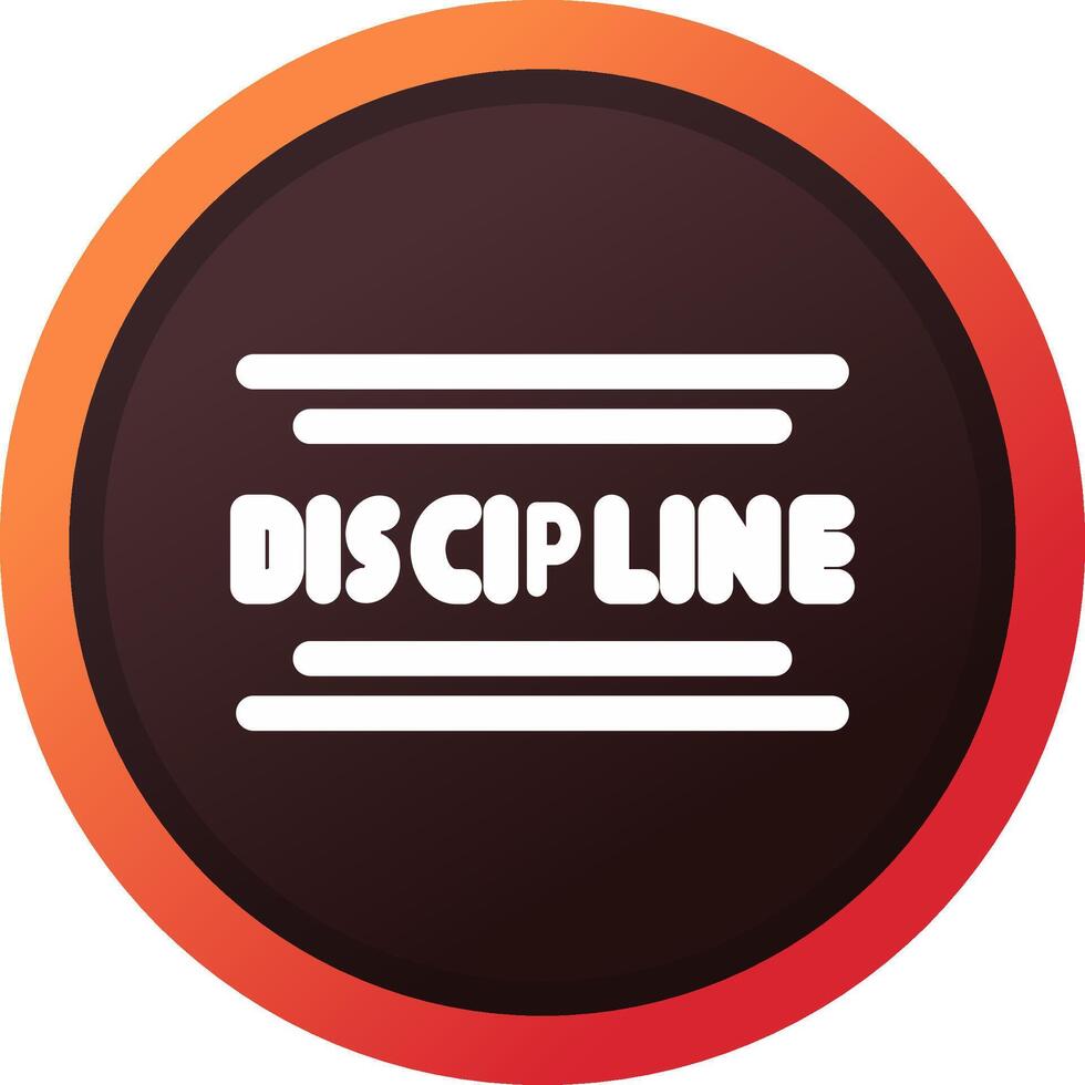 Discipline Creative Icon Design vector