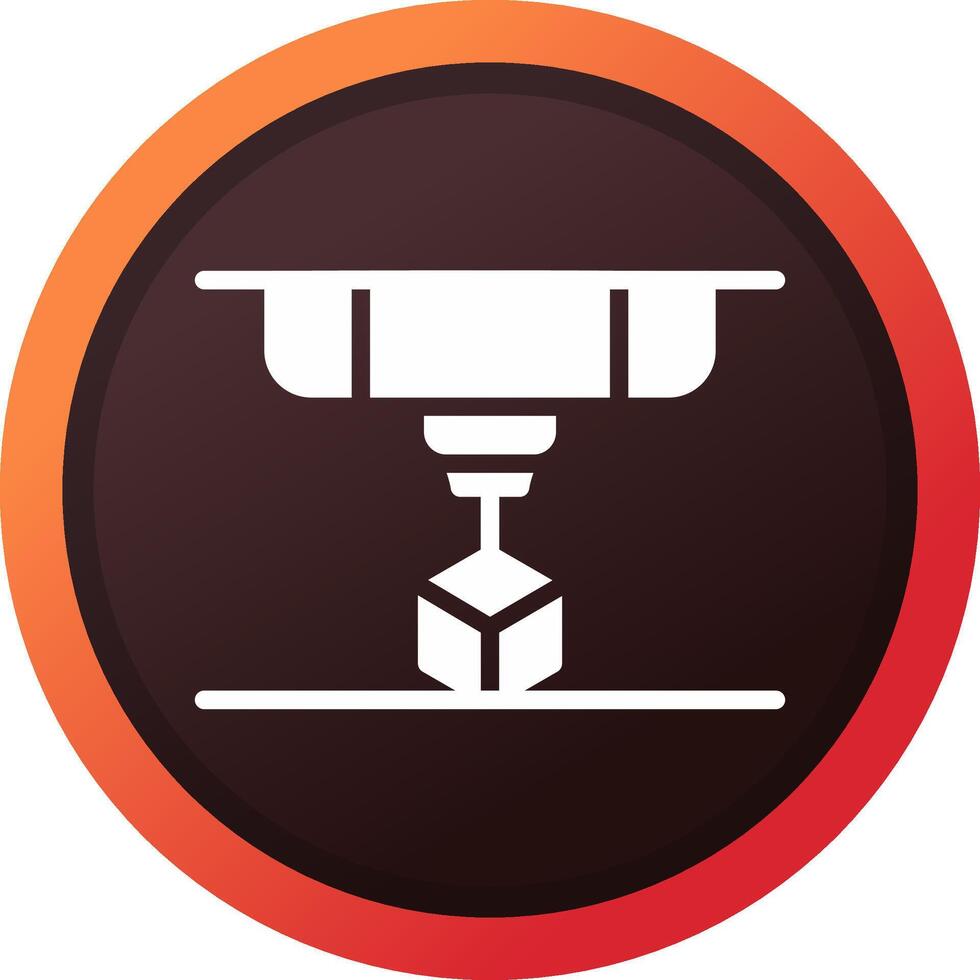 3D Printing Creative Icon Design vector