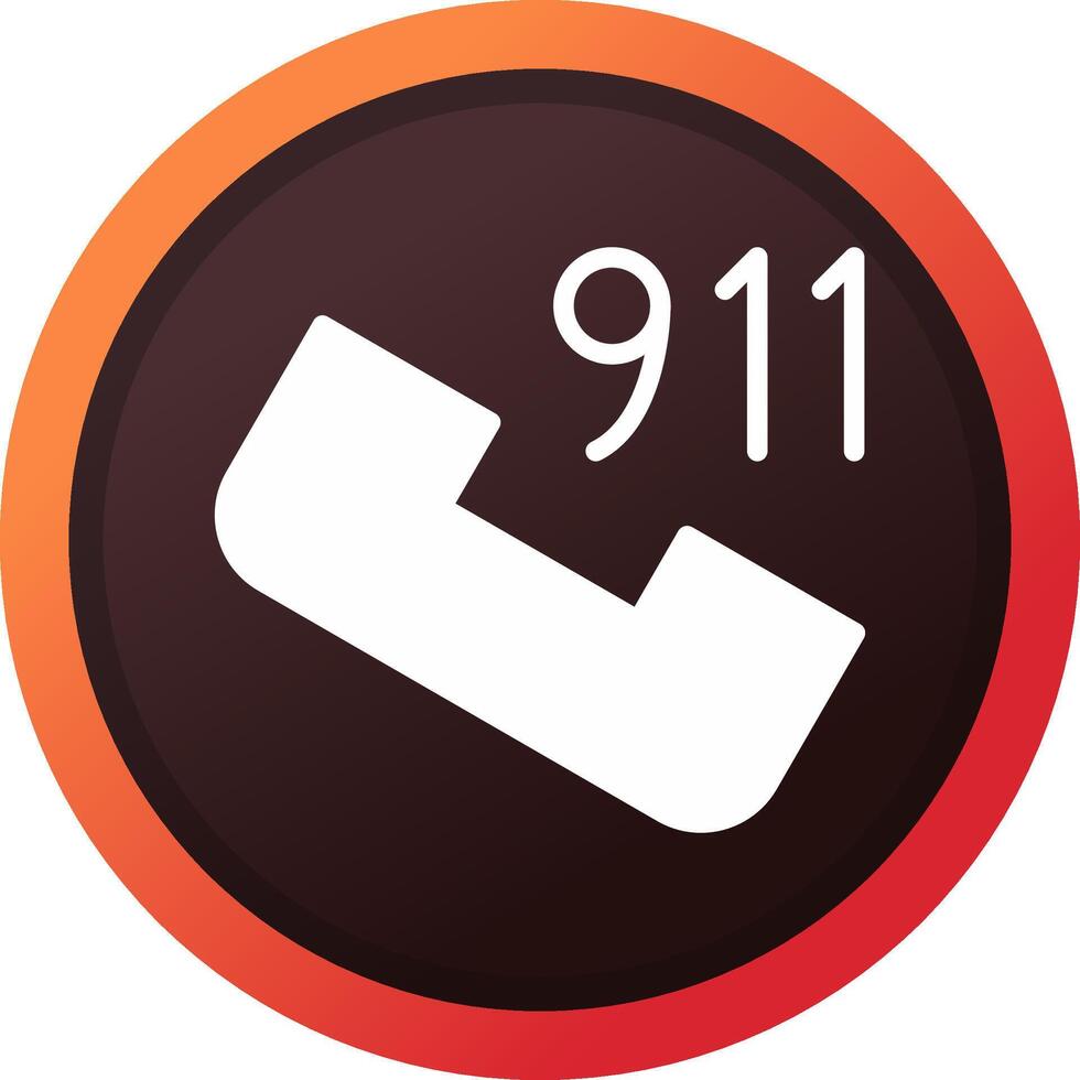 Call 911 Creative Icon Design vector