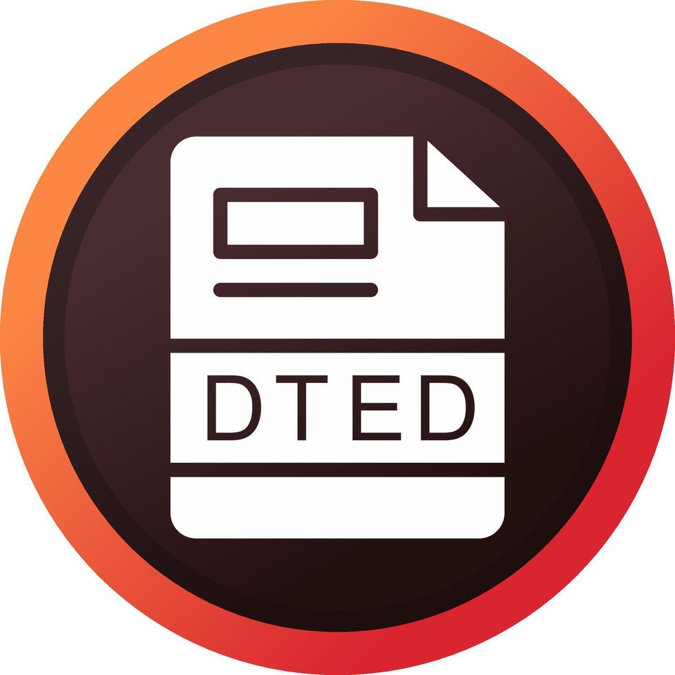 DTED Creative Icon Design vector