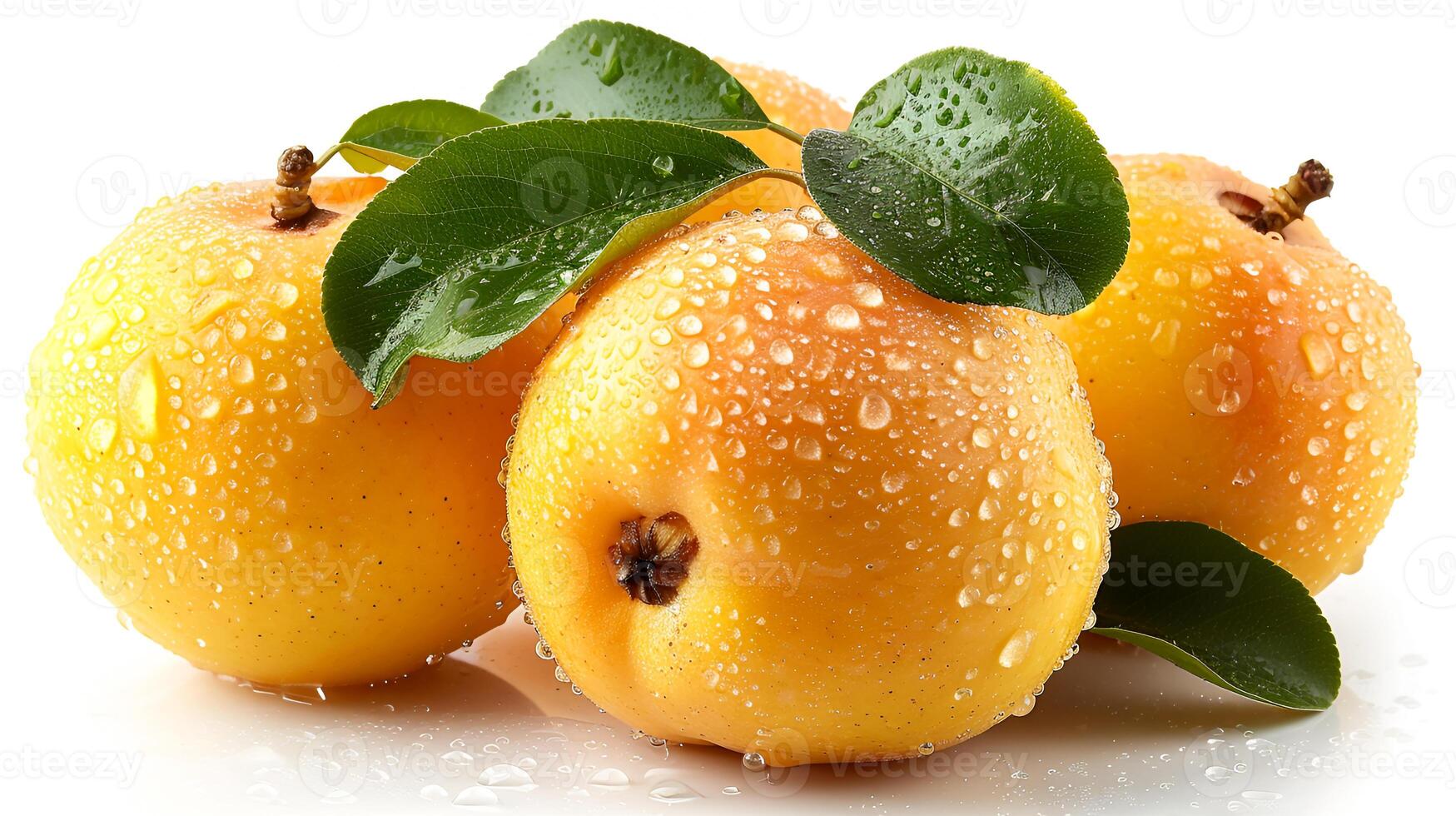 AI generated View of Delicious fresh Fruit Quince on a white background photo