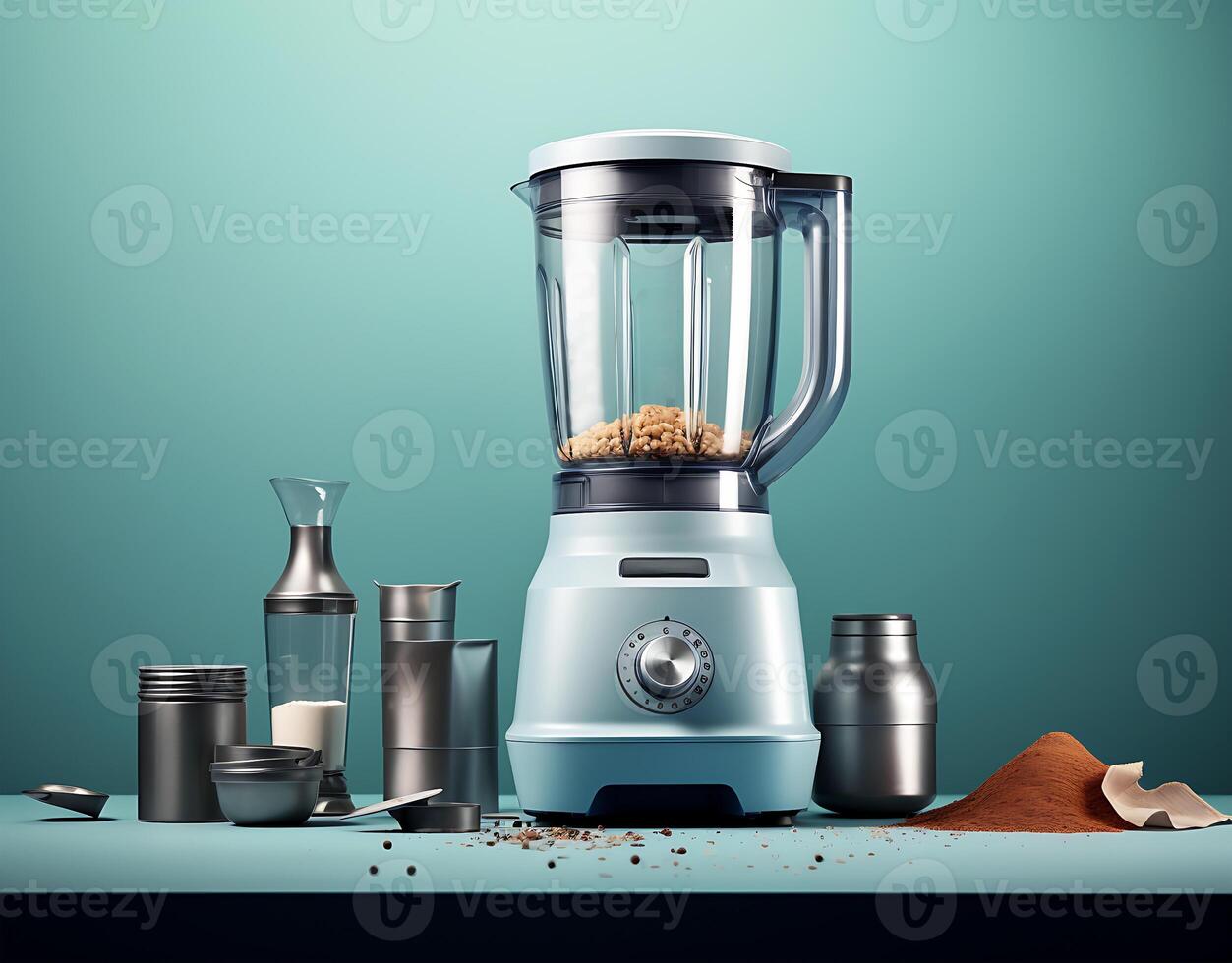 AI generated An impressive grinder mixer design for grinding, mixing, and blending photo