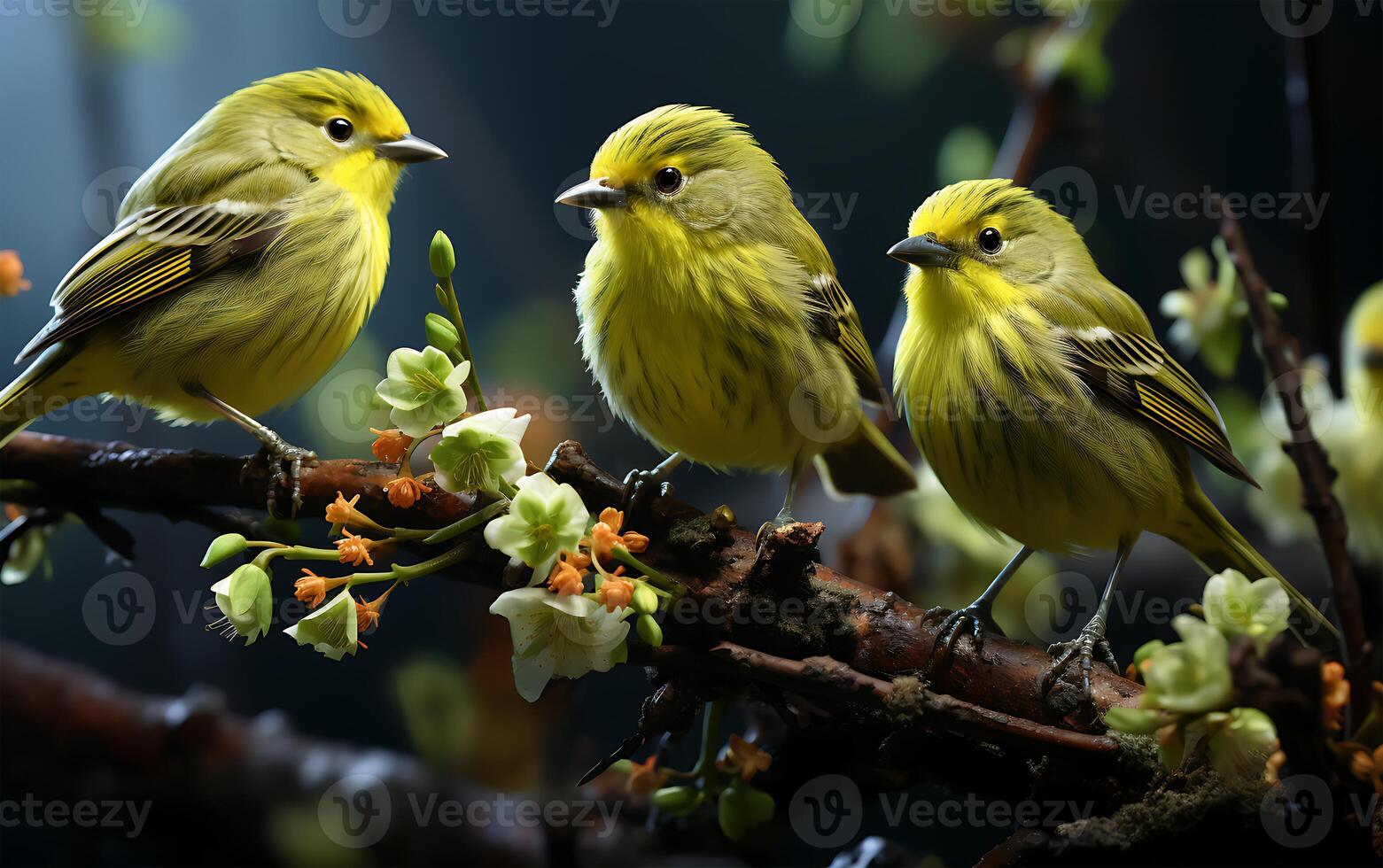 AI generated View of a green Birds-house scene on St Patrick's Day photo