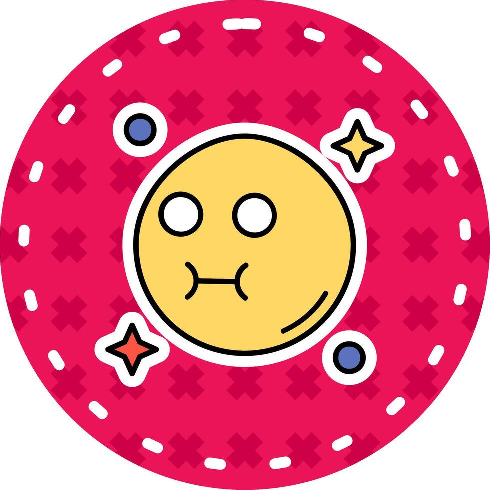 Sickness Line Filled Sticker Icon vector