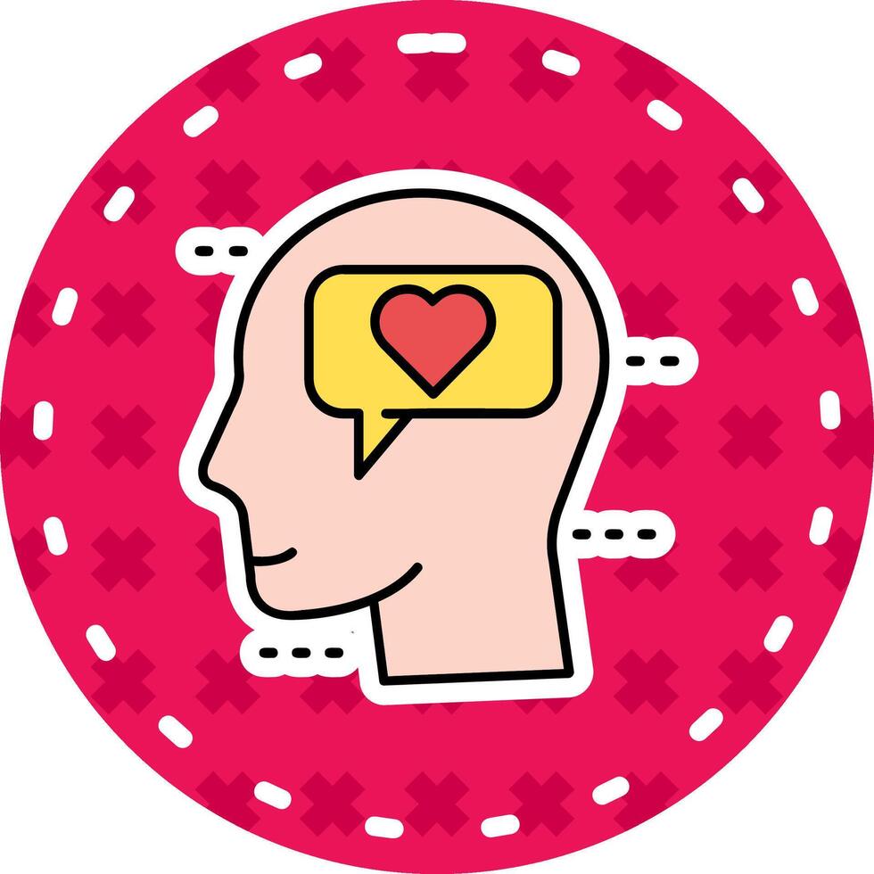 Dialog Line Filled Sticker Icon vector